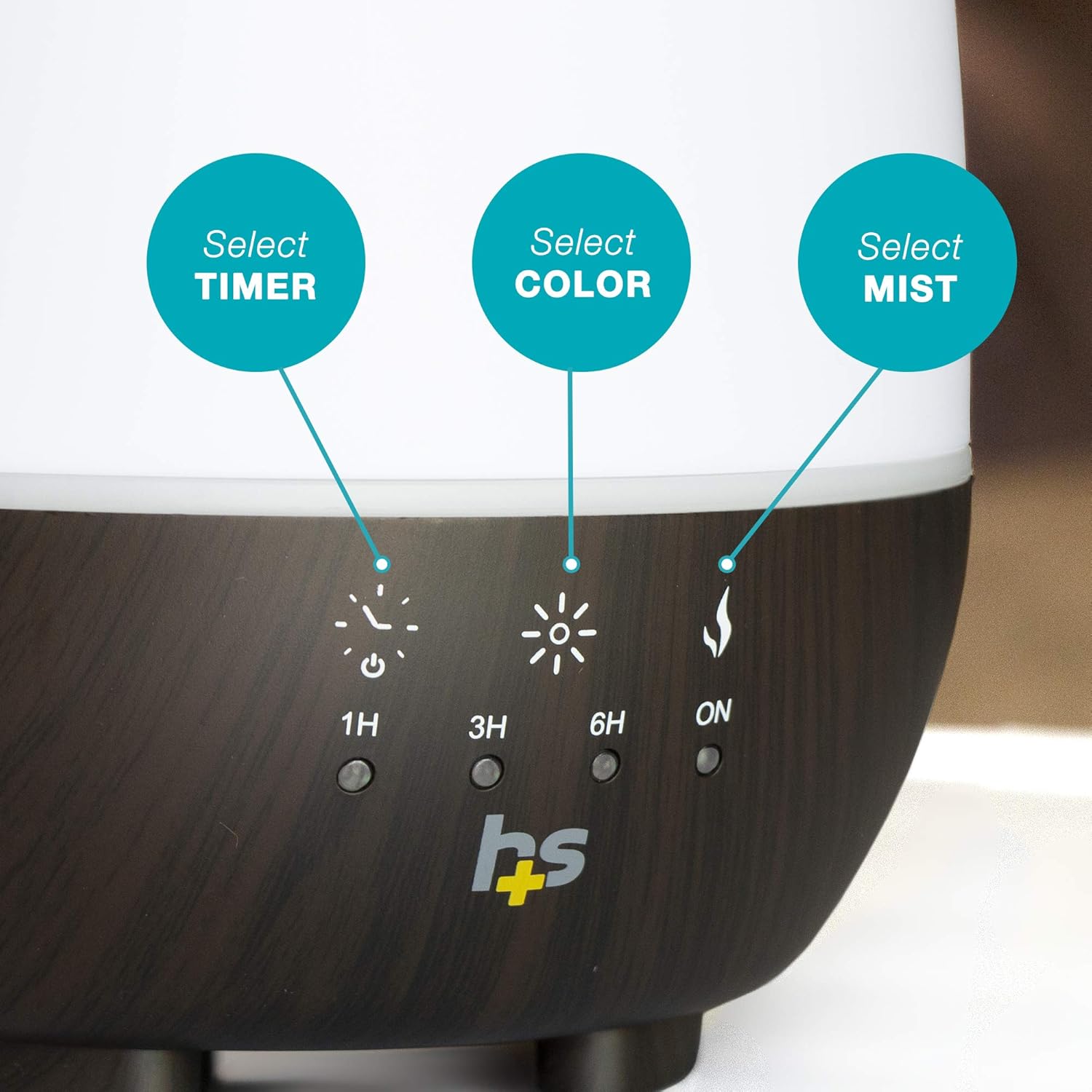 HealthSmart 500ML Essential Oil Diffuser for Large Rooms, Cool Mist Hu