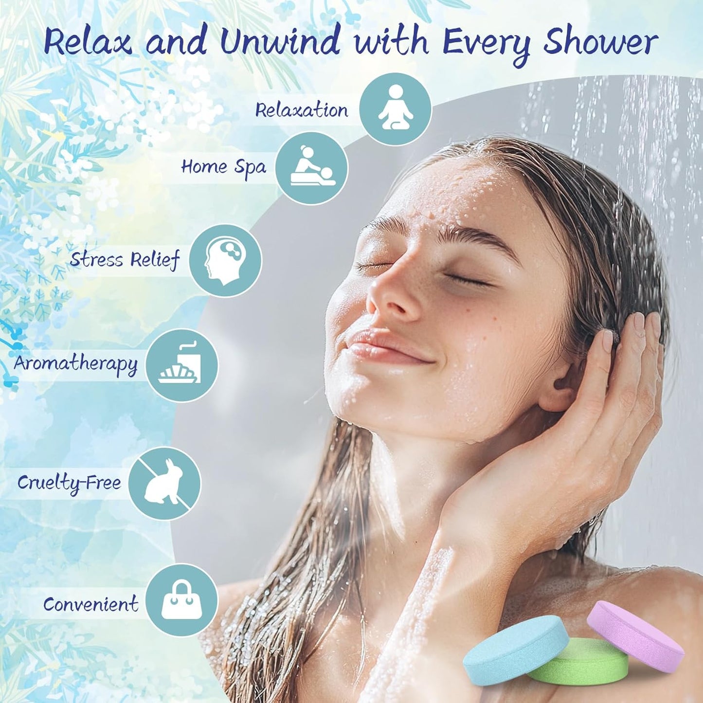 Shower Steamers Aromatherapy 8 Pack - Gifts for Women, Shower Bombs wi
