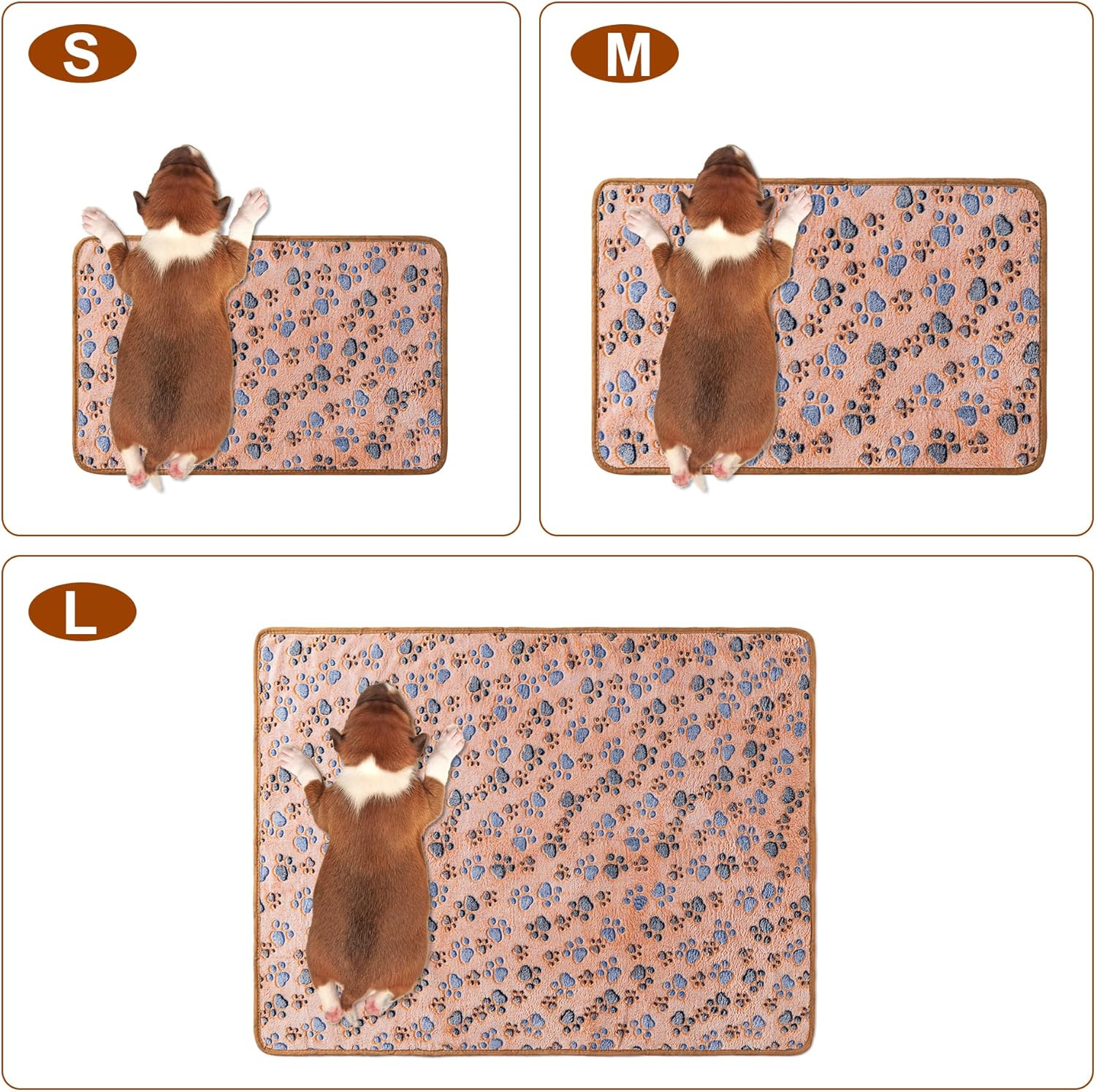 1 Pack 3 Blankets Super Soft Fluffy Premium Fleece Pet Blanket Flannel