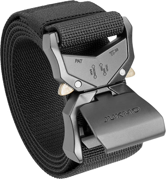 JUKMO Tactical Belt, Military Hiking Rigger 1.5" Nylon Web Work Belt w