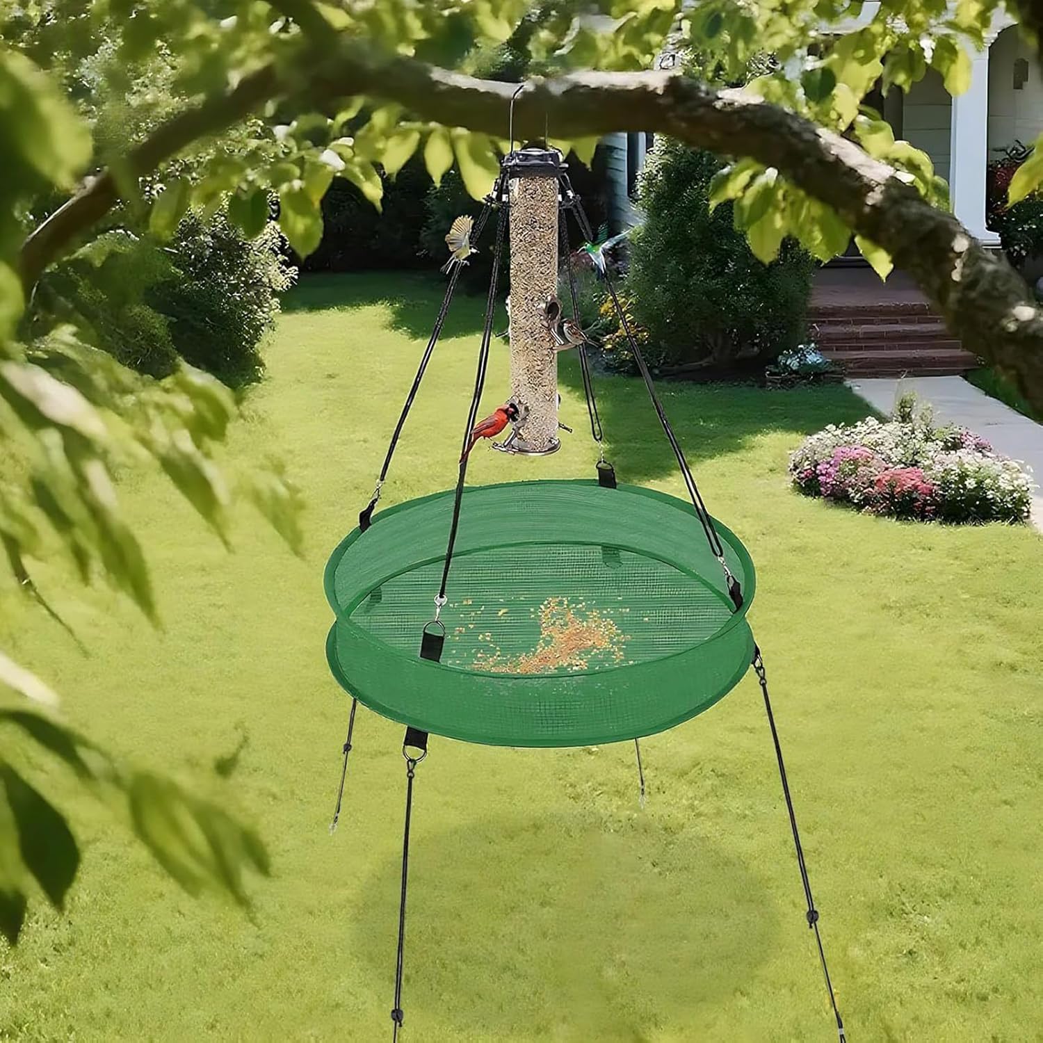 Bird Feeders for Outdoors,20 Inch Mesh Hummingbird Feeding Tray | Hang