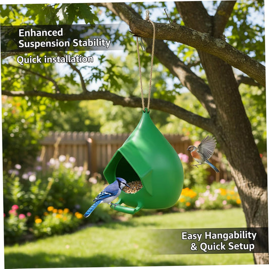 Hanging Bird Feeder, Open Design Wild Bird Feeders for Outdoor Garden,