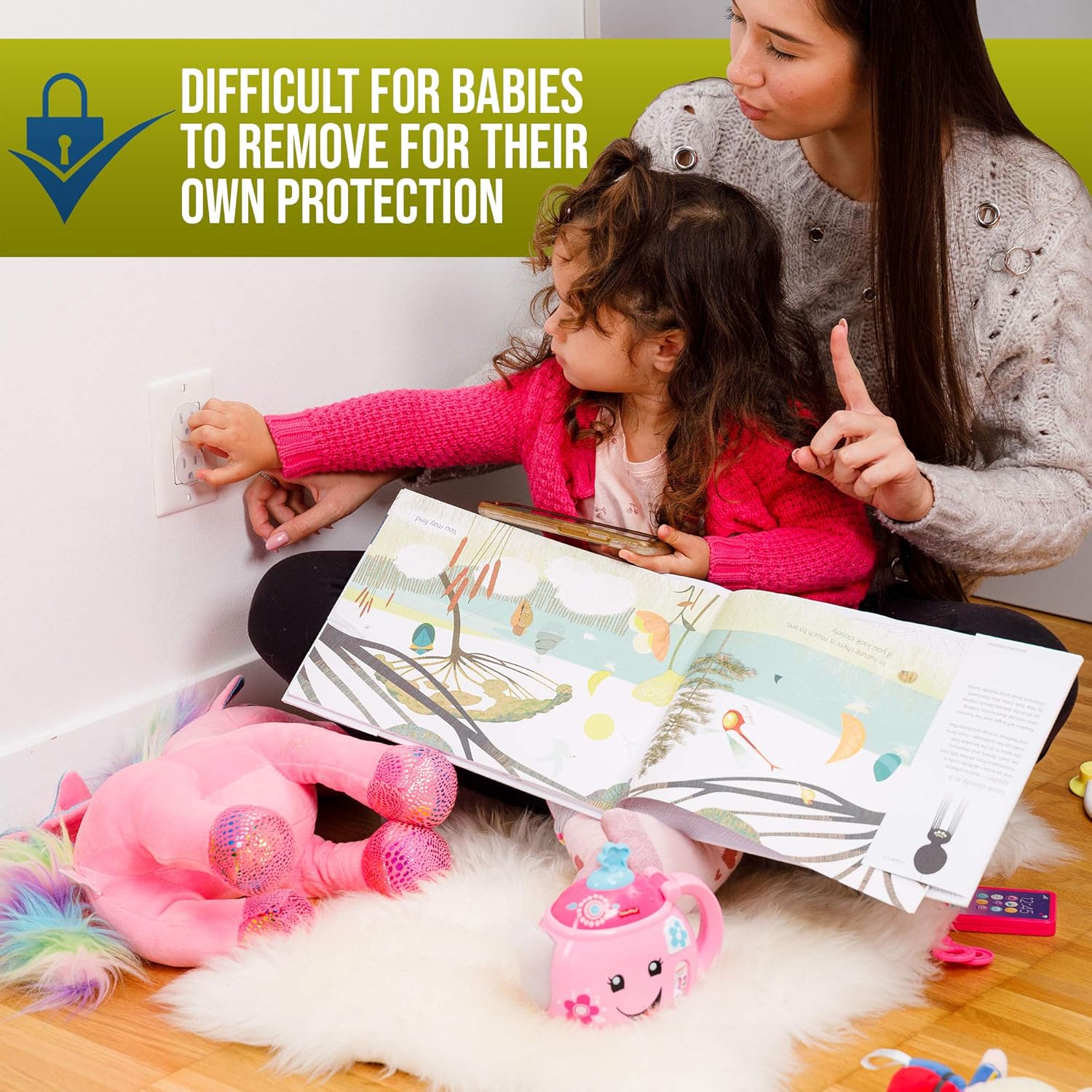 Clear Outlet Covers (50 Pack) Value Pack – Baby Safety Outlet Plug Cov