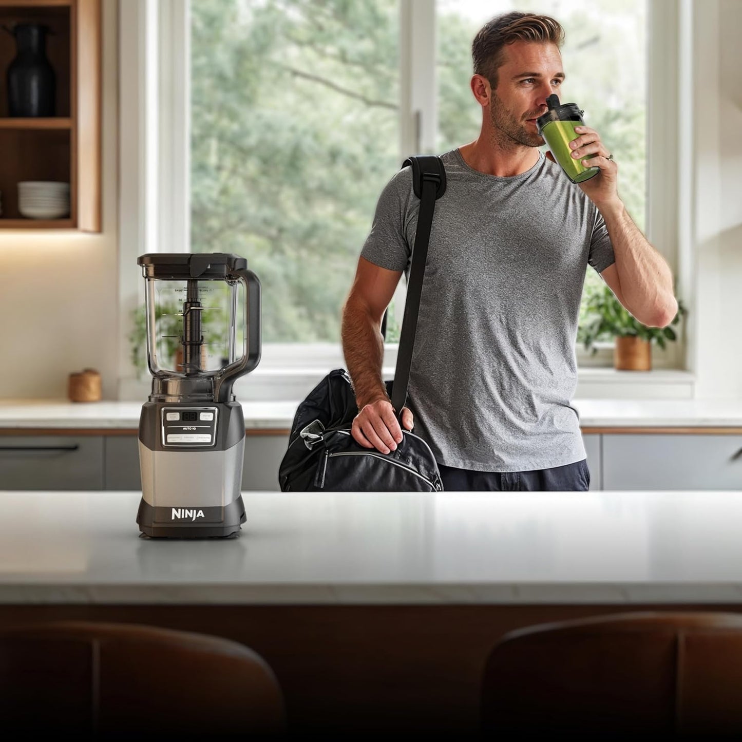 Ninja Blender, Compact Kitchen System, 1200W, 3 Functions for Smoothie
