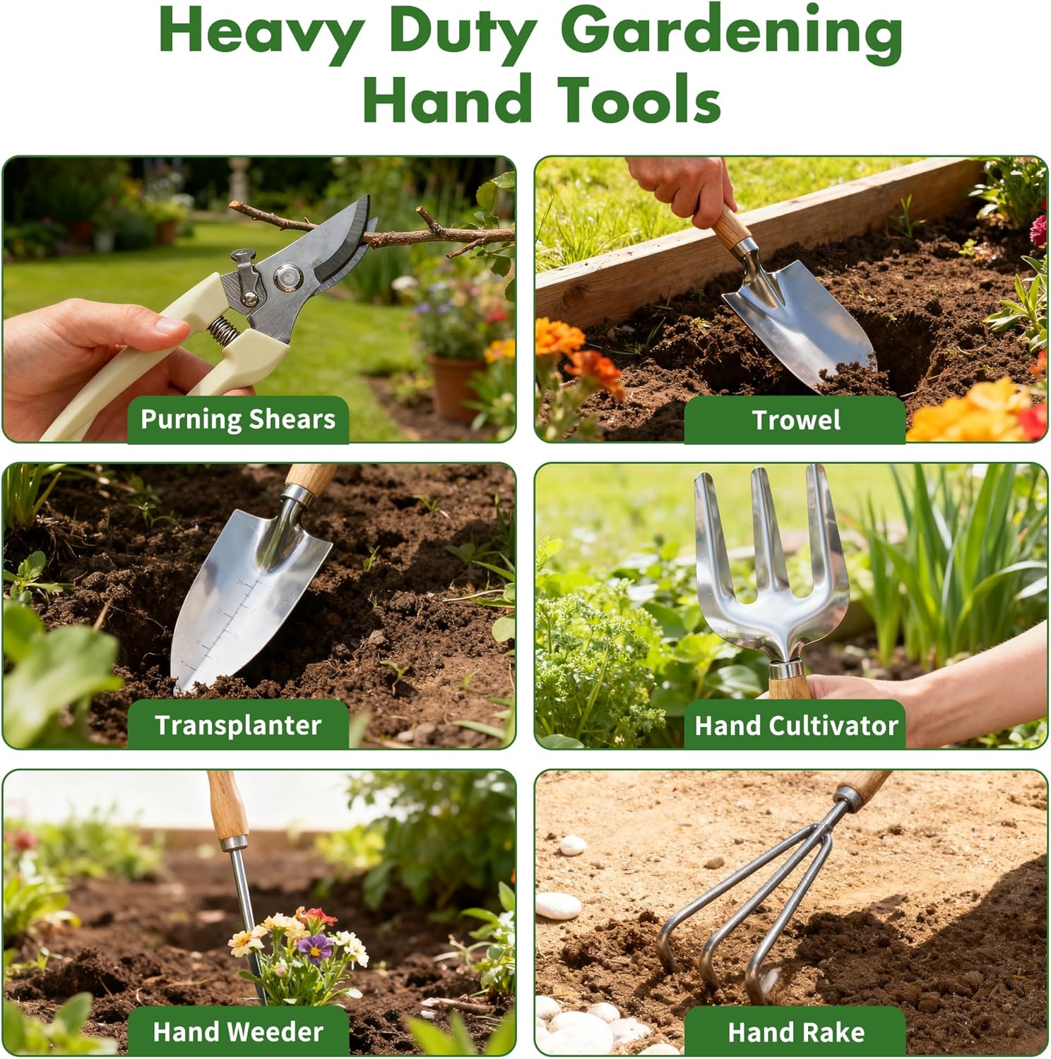 Gardening Gifts for Women 12 Pcs Garden Tools Set with Basket Heavy Du