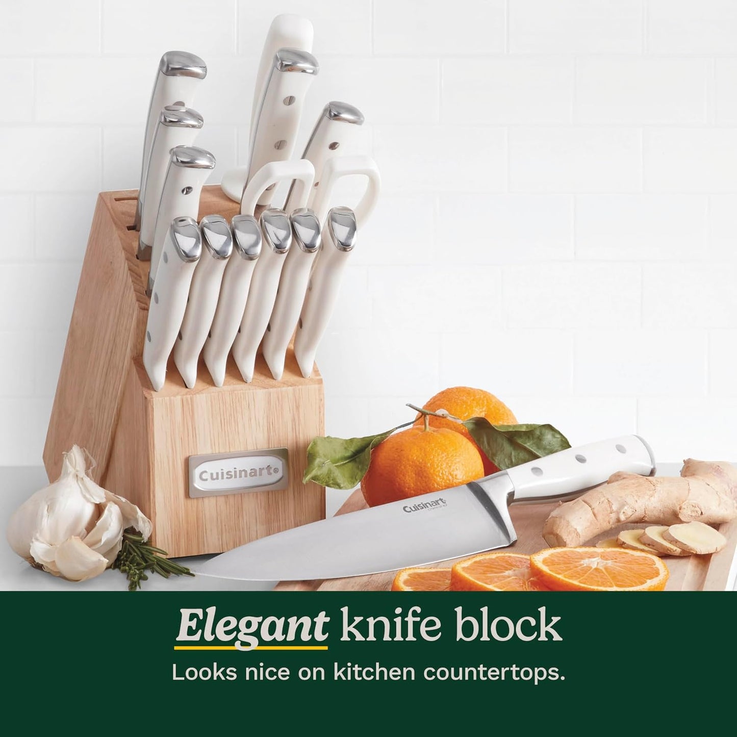 Cuisinart 15-Piece Knife Set with Block, High Carbon Stainless Steel, 