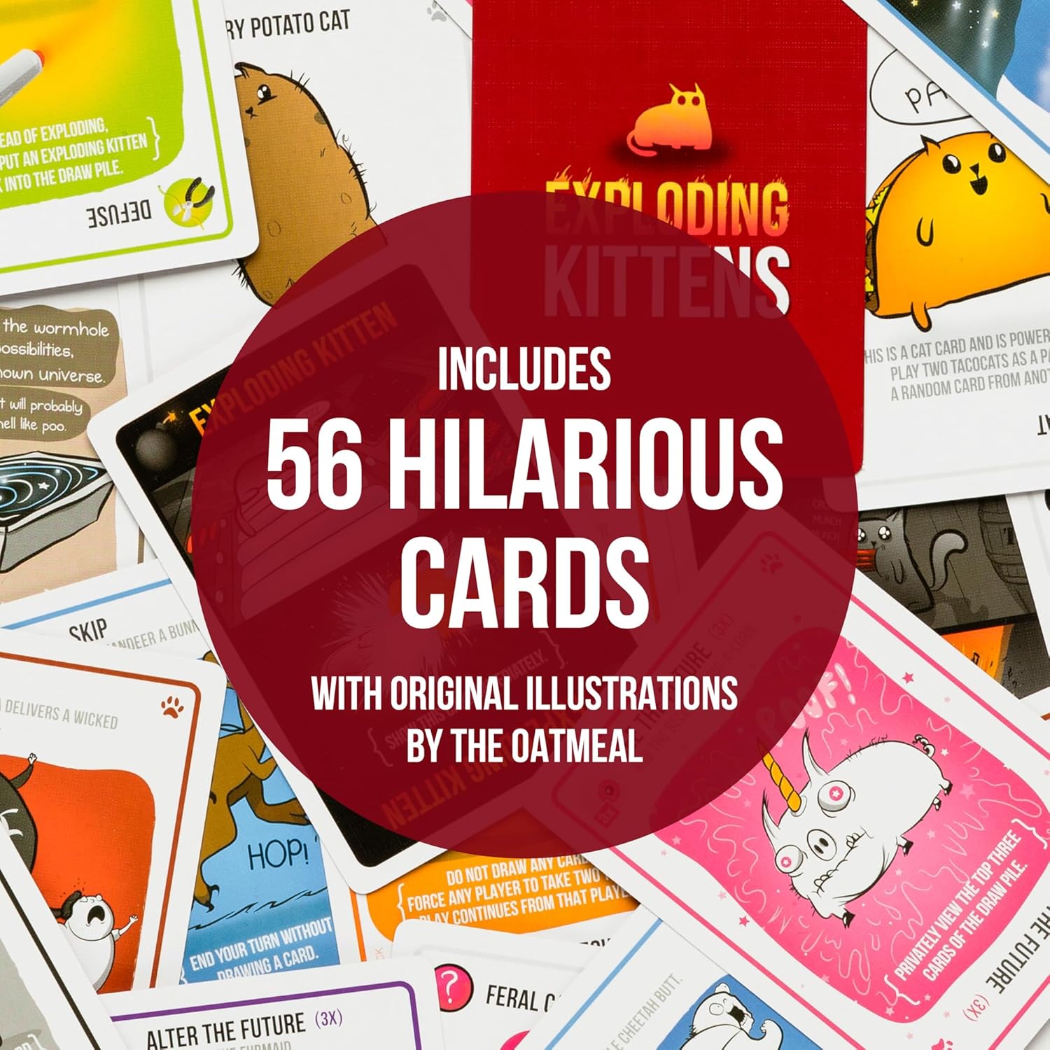 Exploding Kittens Original Edition - 2-5 Players - Ages 7+ - 15 Minute