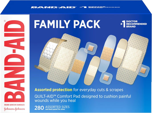 BAND-AID Brand Adhesive Bandages Family Variety Pack, Sheer & Clear Fl