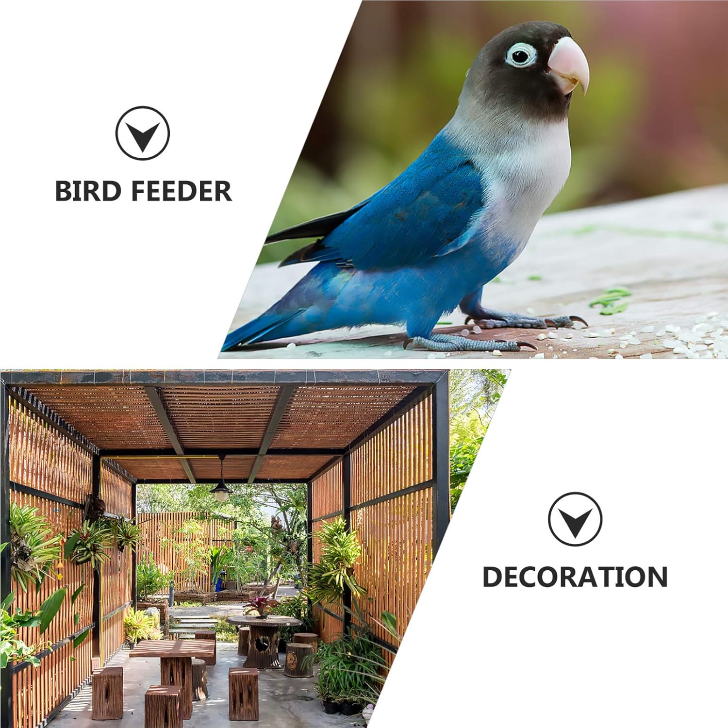DOITOOL Ceramic Bird Feeder, Bird Bath Bowl, Bird Food Holder for Gard