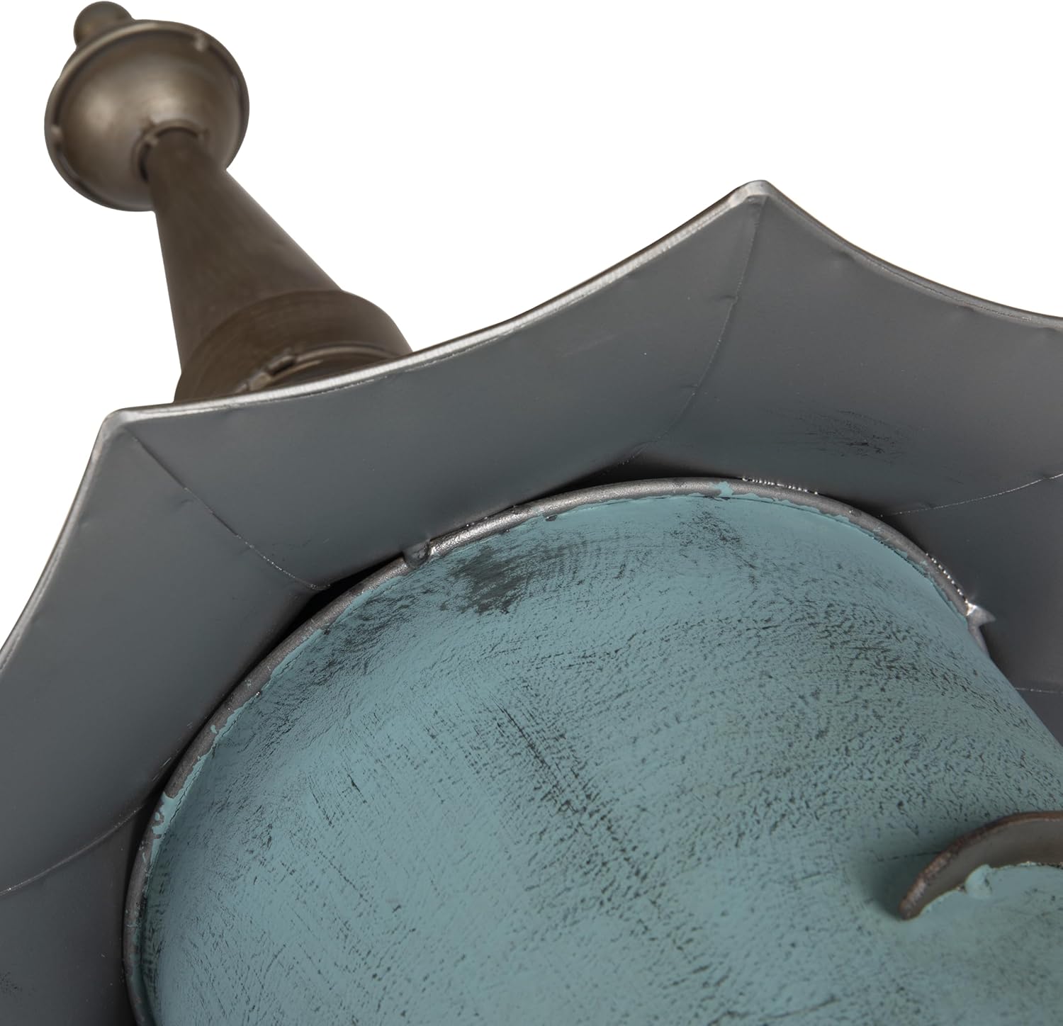 Creative Co-Op Cottagecore Free-Standing Decorative Metal Birdhouse fo