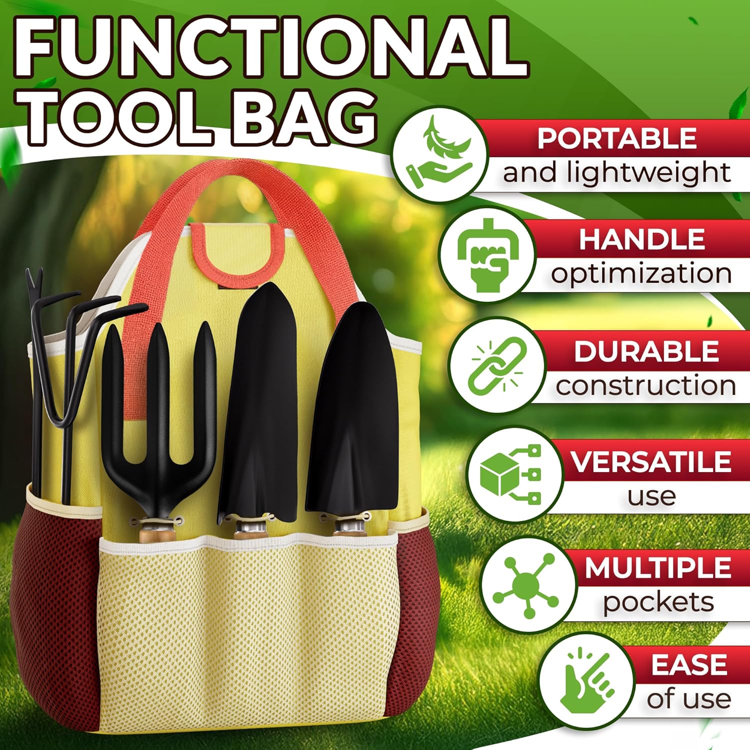 10 Pcs Gardening Tool Set for Women – All-in-One Garden Tools Set with