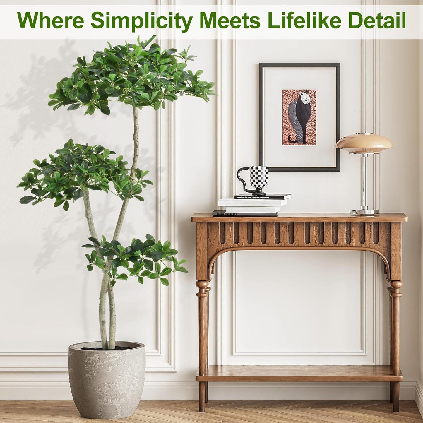 5ft Tall Artificial Black Olive Tree with 945 Lifelike Leaves, Fake Plant in White Pot, Faux Olive Tree with 2 Poles for Living Room Office Garden Decor
