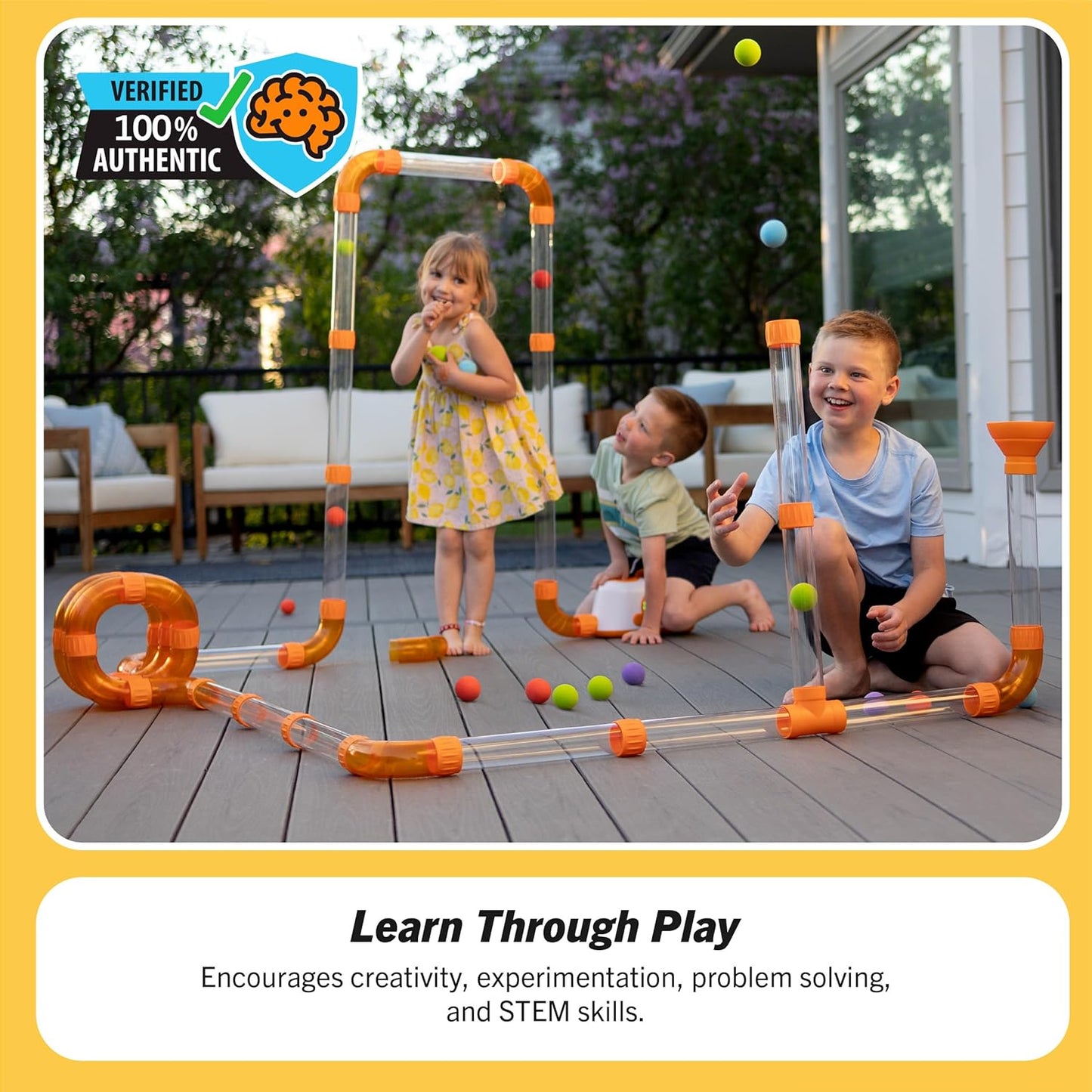 Fat Brain Toys The Original Air Toobz, Air-Powered STEM Building Toys 