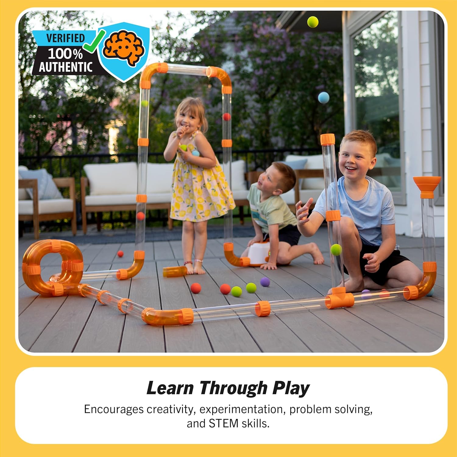 Fat Brain Toys The Original Air Toobz, Air-Powered STEM Building Toys 