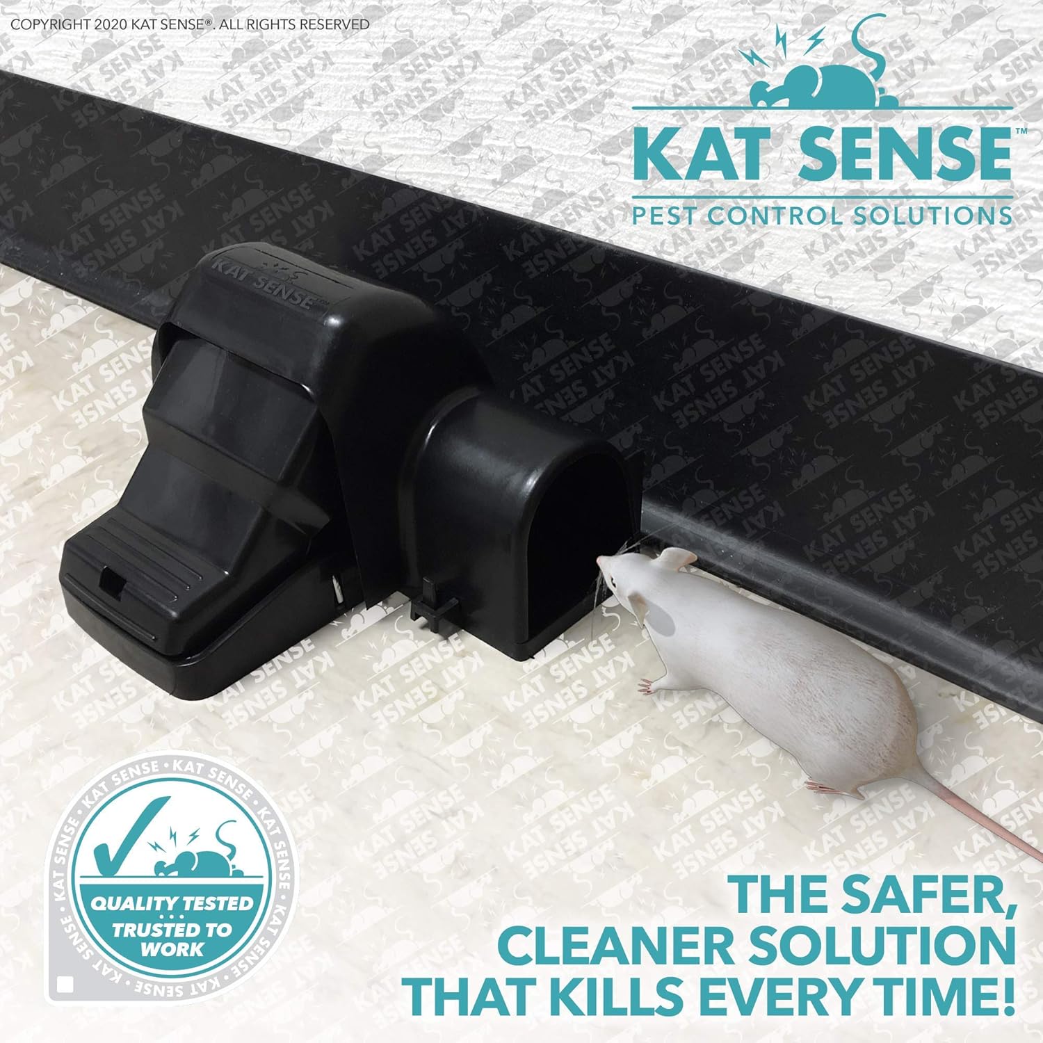 Kat Sense Covered Rat Trap & Chipmunk Trap, Prevents Accidental Trigge