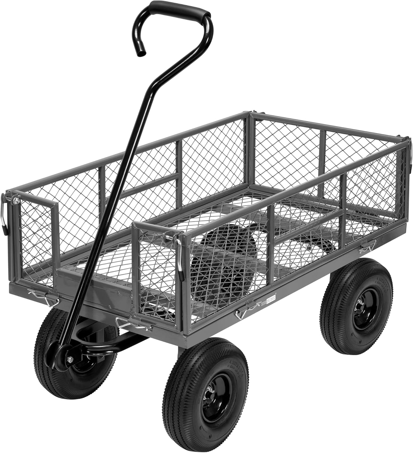 VIVOHOME Heavy Duty 880 Lbs Capacity Mesh Steel Garden Cart Folding Ut