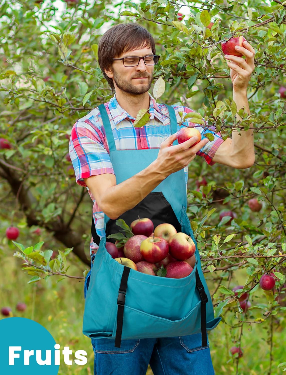 Gardening Apron with Pockets for Women and Men, Washable Harvest Apron