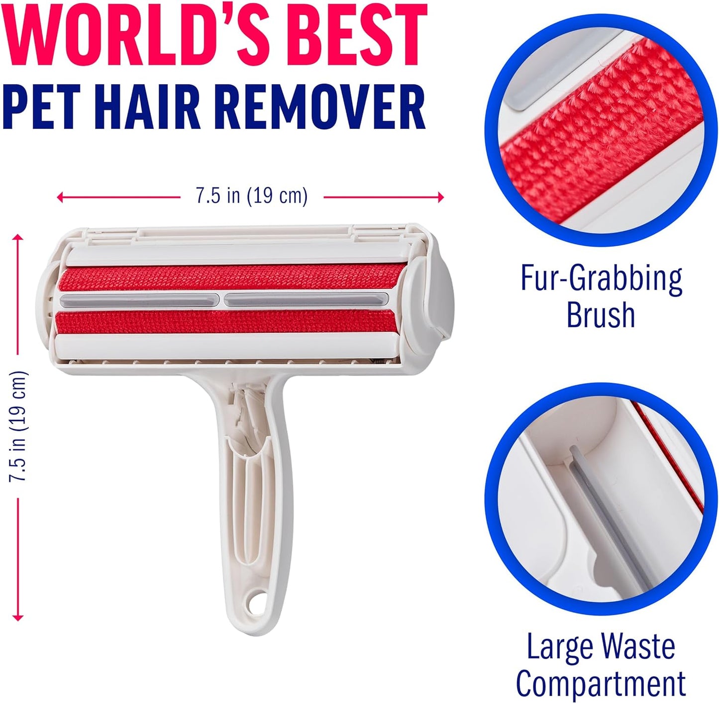ChomChom Roller Pet Hair Remover – Original Size Reusable Lint Roller 