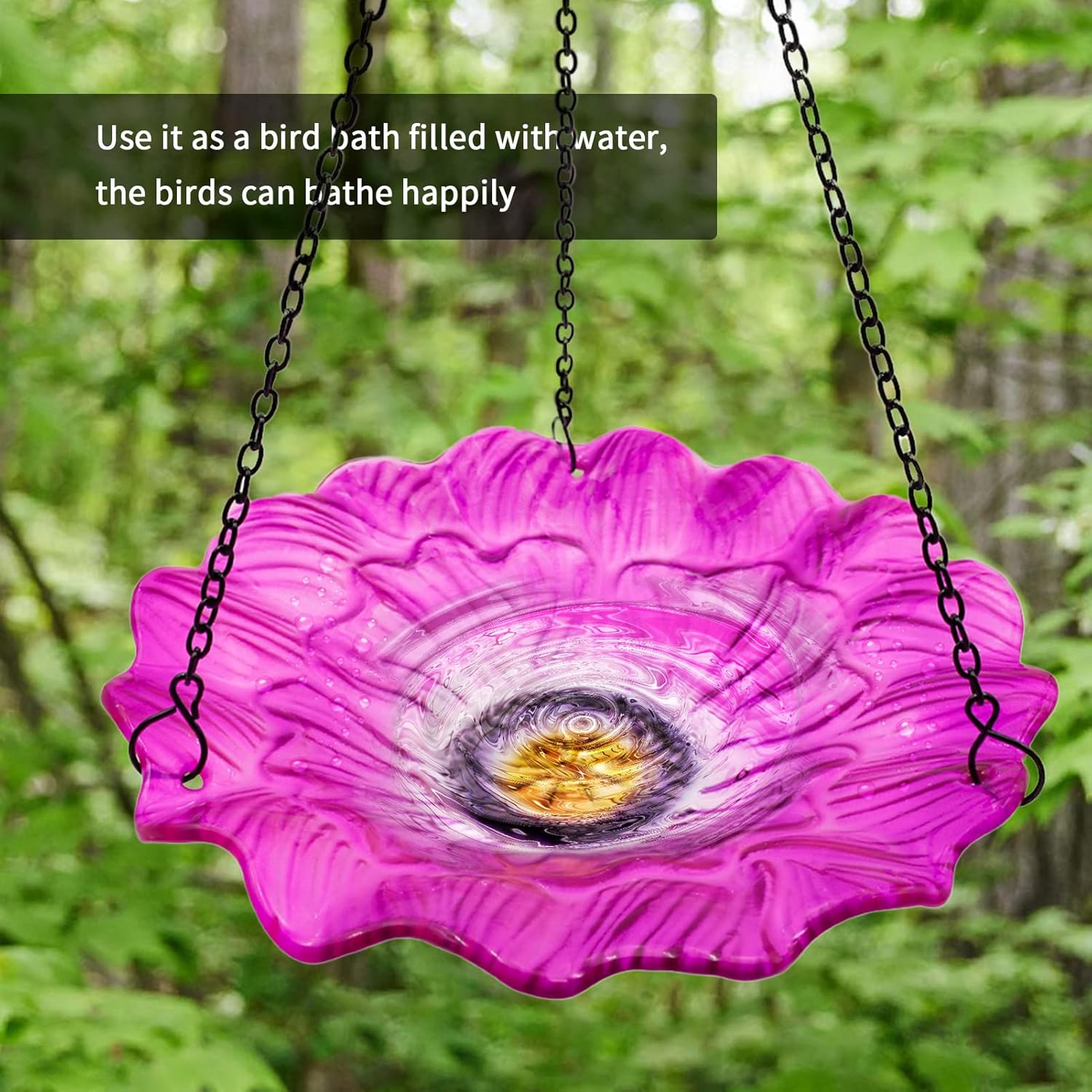 Hanging Tray Bird Feeders for Outside, Flower Shape Bird Feeder Tray, 