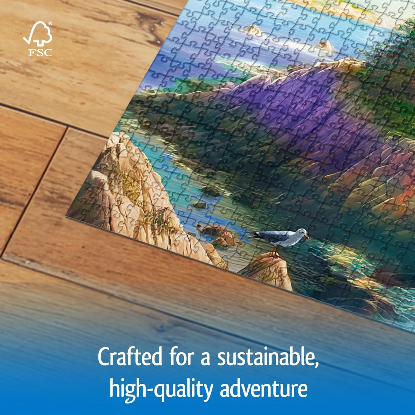 Wonder Forge Goat Hill Lighthouse 1000 Piece Jigsaw Puzzle for Adults 