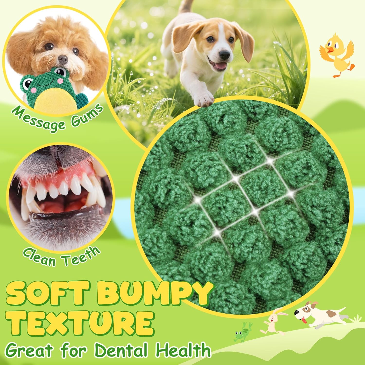 XIUGOAL Dog Toys to Keep Them Busy, 3 Pack No Stuffing Interactive Dog