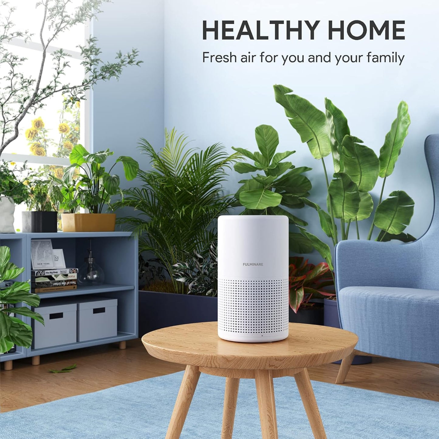 Air Purifiers for Bedroom, FULMINARE H13 True HEPA Air Filter, Quiet Air Cleaner With Night Light, Portable Small Air Purifier for Home, Office, Living Room
