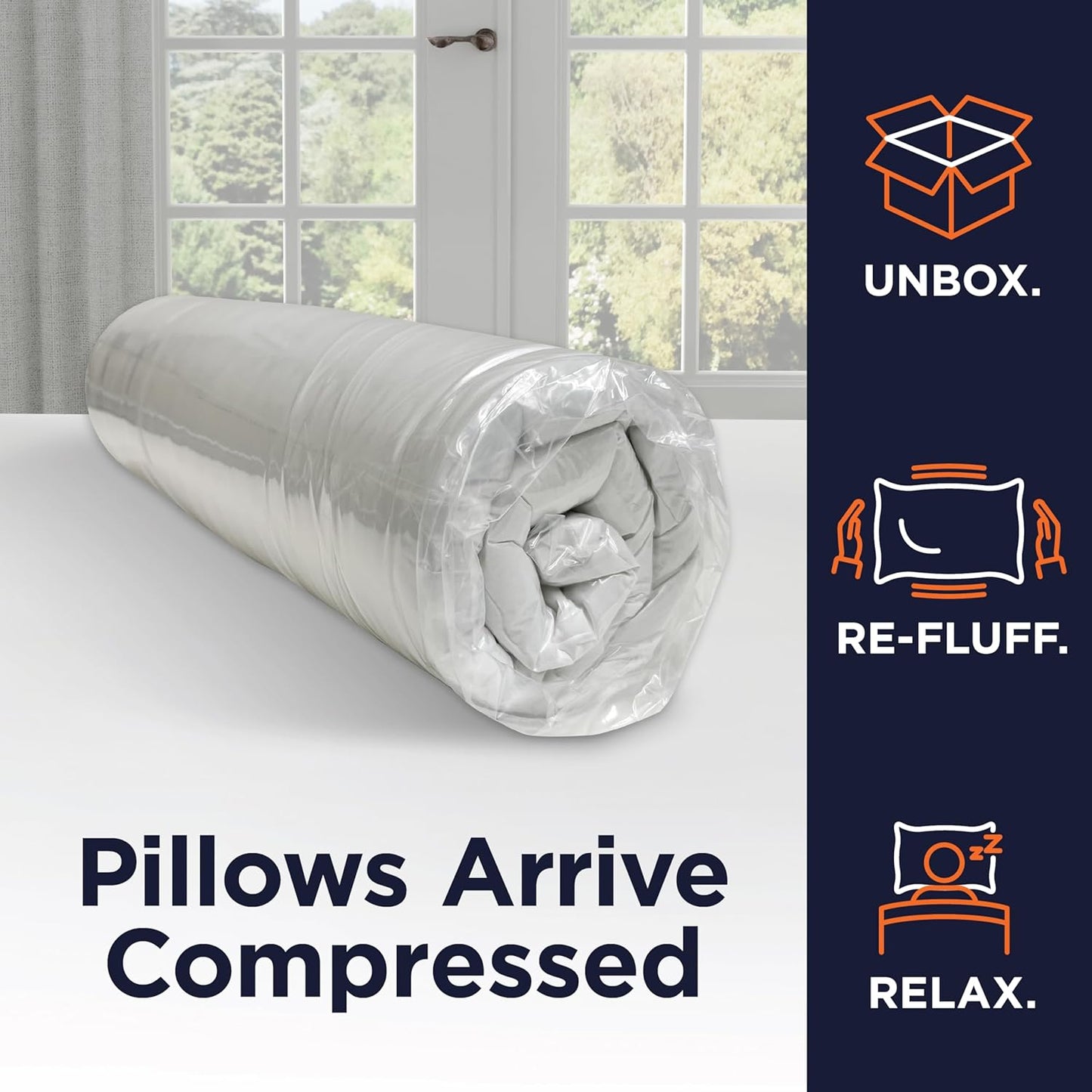 Amazon Basics Square Hypoallergenic Pillow Insert, Down Alternative Fi