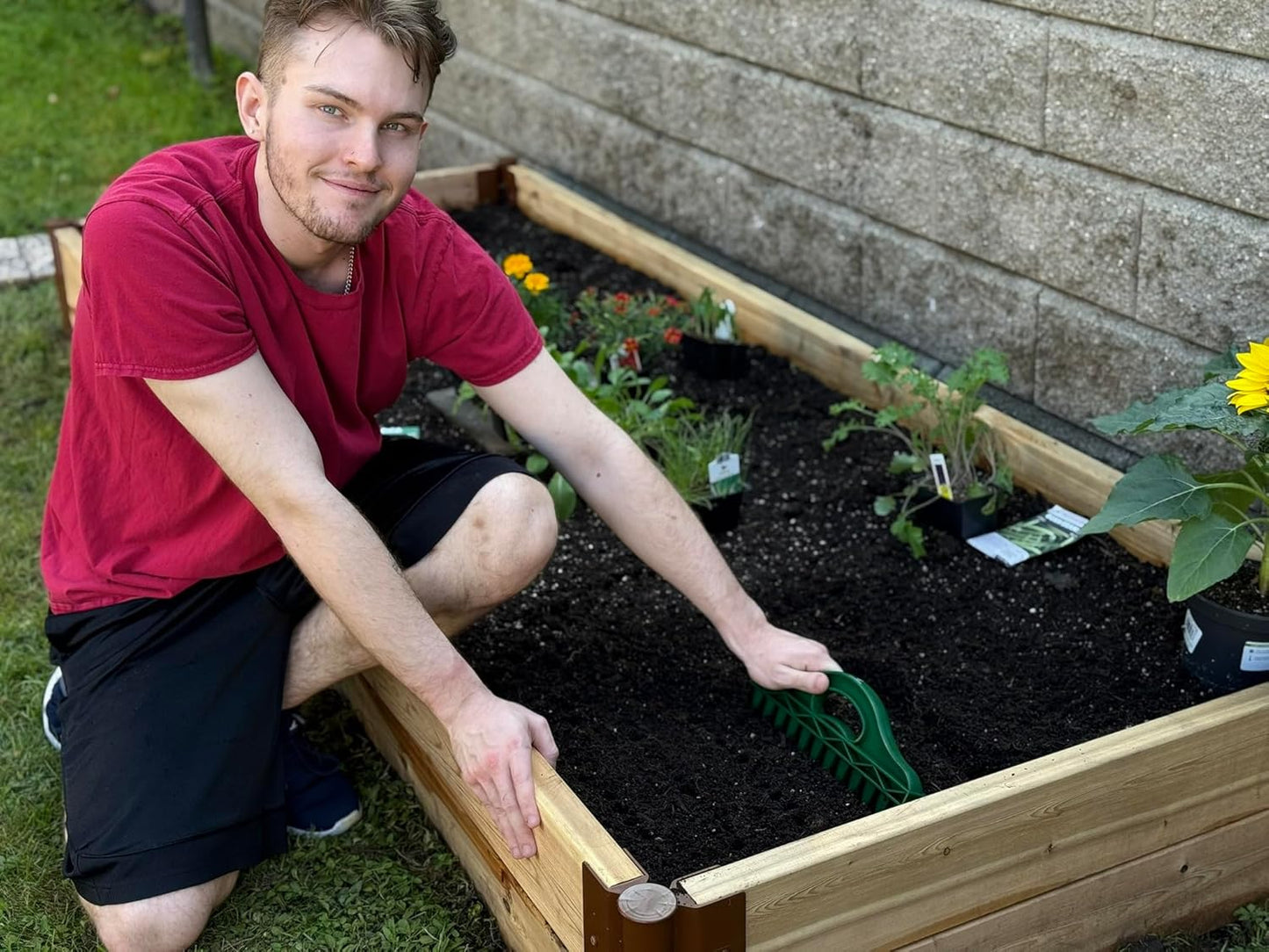 The Row Seeder by Seeding Square – Handheld Garden Tool for Precise Se