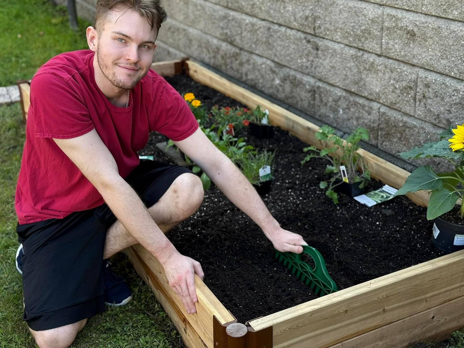 The Row Seeder by Seeding Square – Handheld Garden Tool for Precise Se