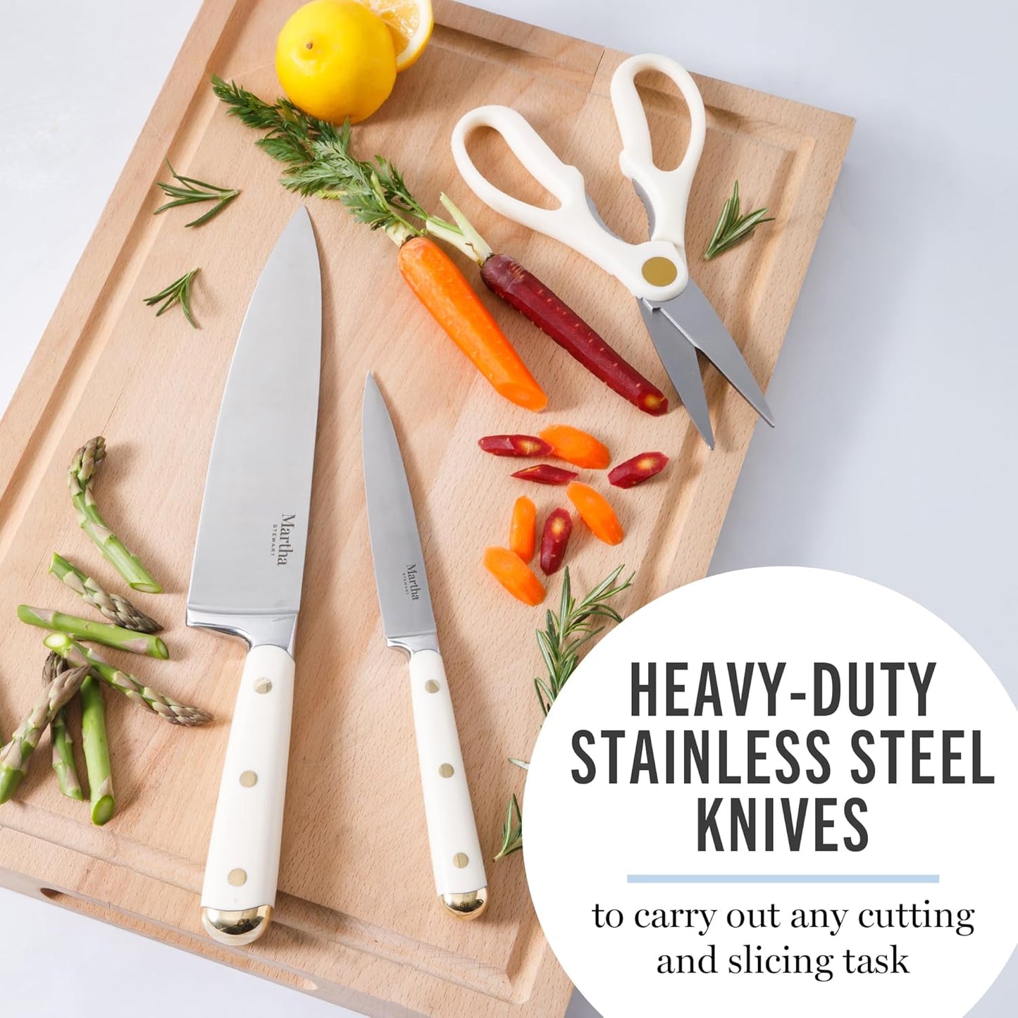 Martha Stewart 16 Piece Lockton High Carbon Stainless Steel Cutlery Ki