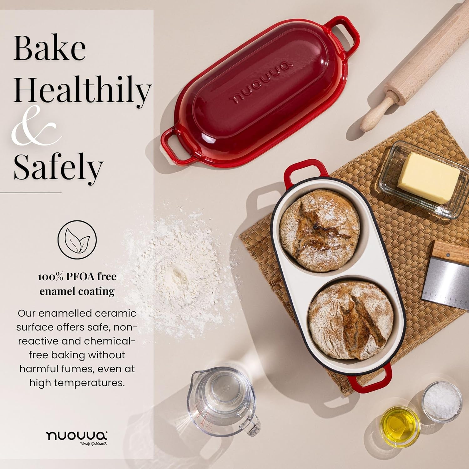 Dutch Oven For Sourdough Bread Baking – Enamelled Cast Iron Bread Loaf