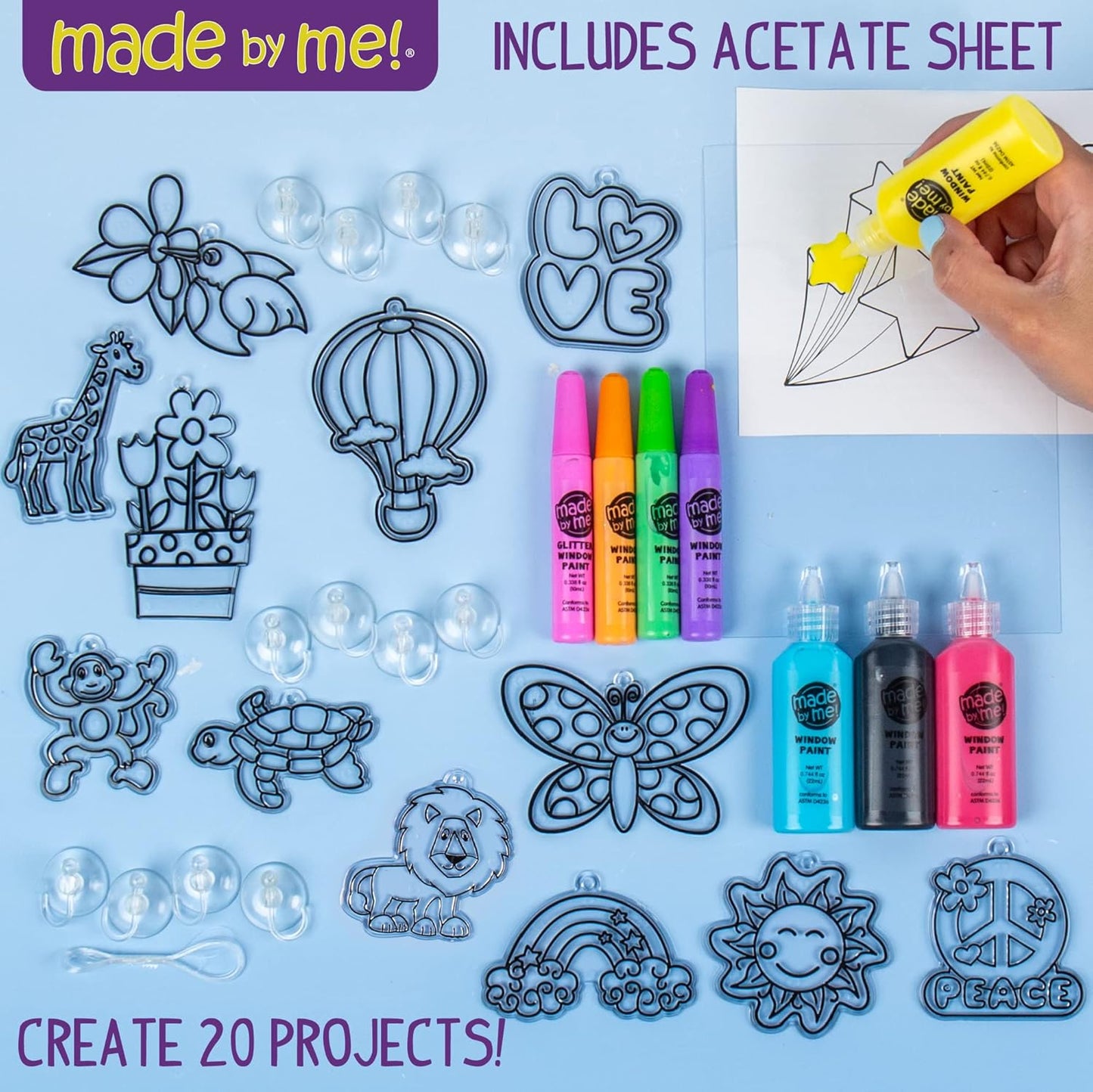 Made By Me Create Your Own Window Art, Paint Your Own Suncatchers, DIY