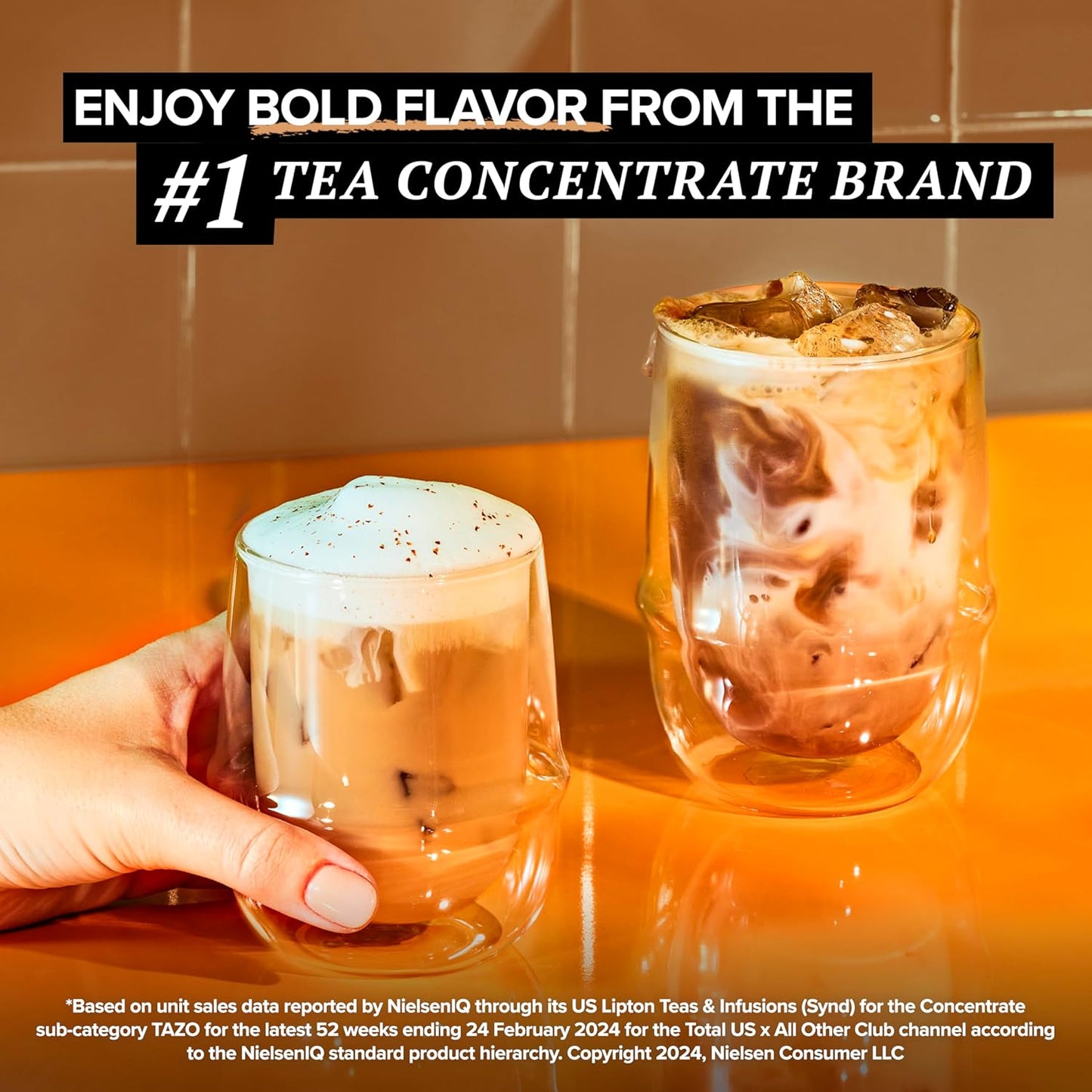 TAZO Classic Chai Latte, Black Tea Concentrate, Easy-to-Serve Caffeina