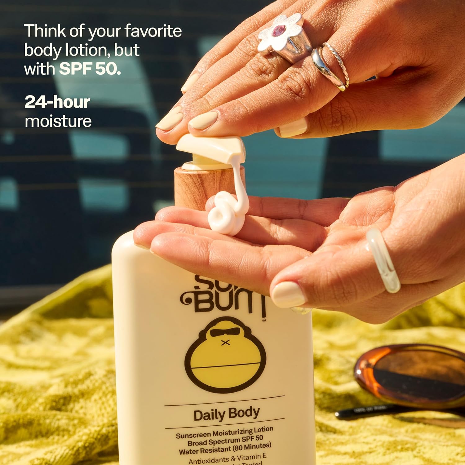 Sun Bum Daily SPF 50 Sunscreen Body Lotion - Broad Spectrum Moisturizi