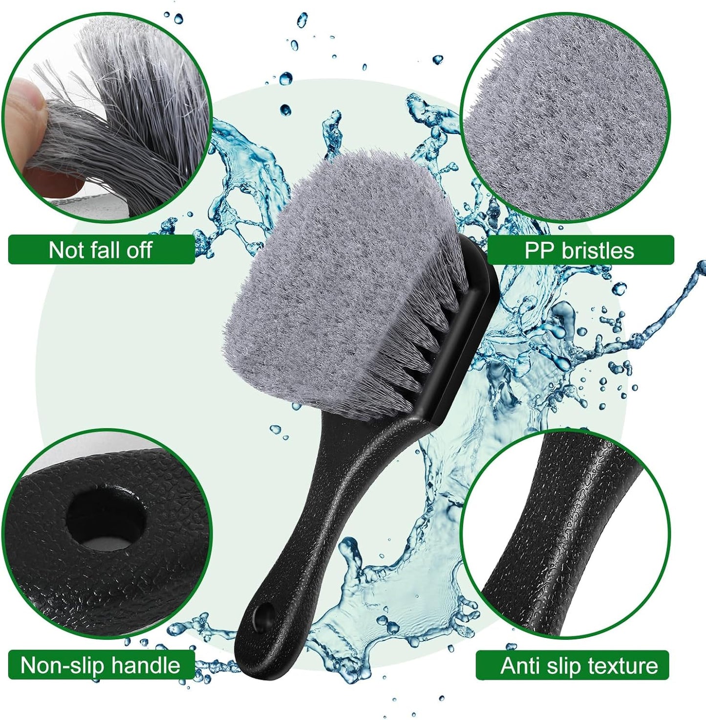 5 Pcs Bird Bath Brush,Bird Bath Cleaning Brush with Ergonomic Handle and PVC Bristles Hummingbird Feeder Cleaning Brush for Bird Feeder Bath Accessories Fountain Outdoor Cleaning