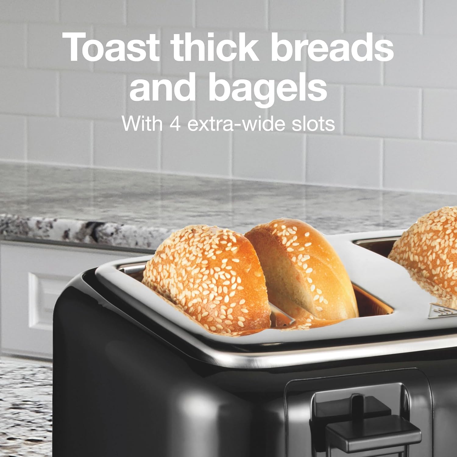 Proctor Silex 4 Slice Toaster with Extra Wide Slots for Bagels, Cool-T