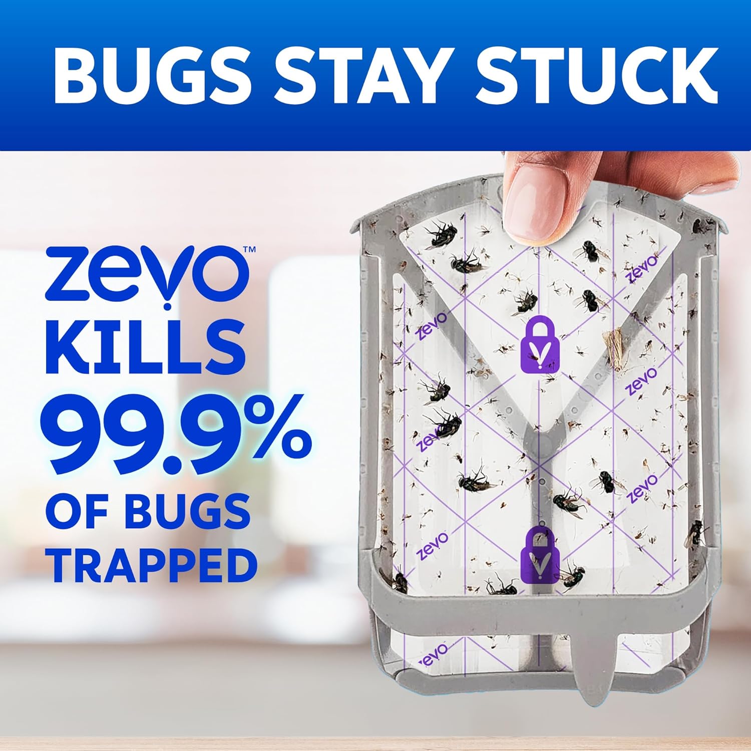 Zevo Flying Insect Trap Official Refill Cartridges - Fits Both Zevo Tr