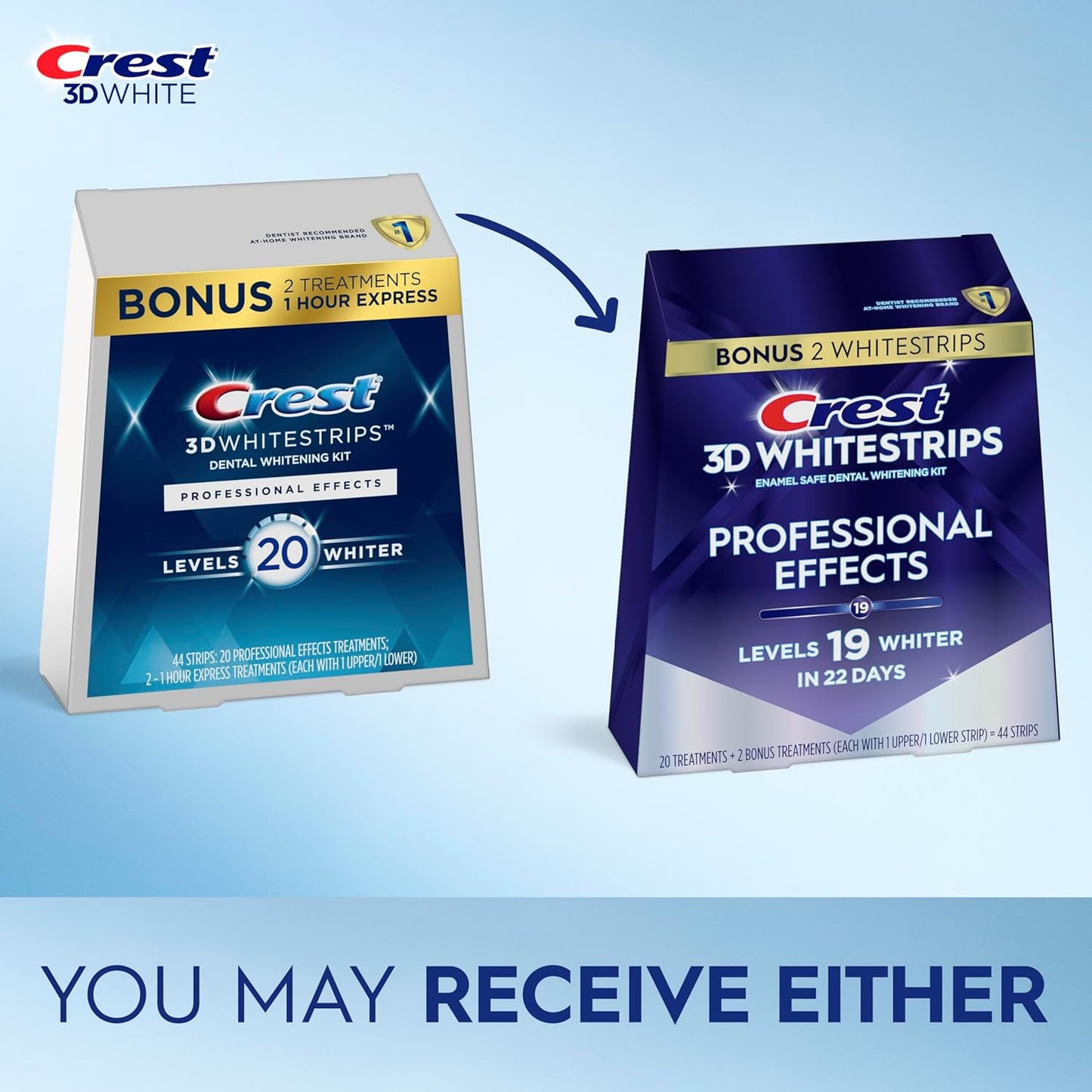 Crest 3D Whitestrips Professional Effects – Teeth Whitening Kit, 22 Tr