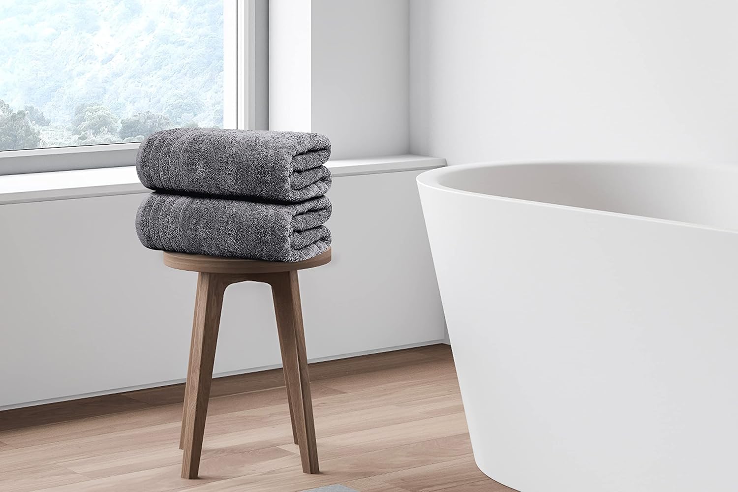 Tens Towels Pack of 4 Extra Large Bath Towels 30 x 60 Inches, 100% Cot
