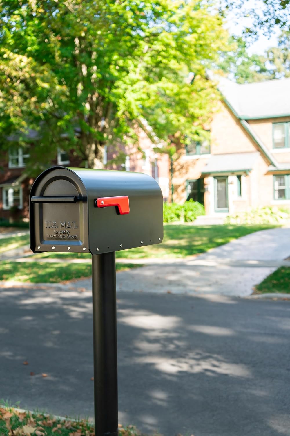 Architectural Mailboxes 7516B-10 Pacifica In-Ground Steel Mailbox Post, Alloy Steel, One Size, Black