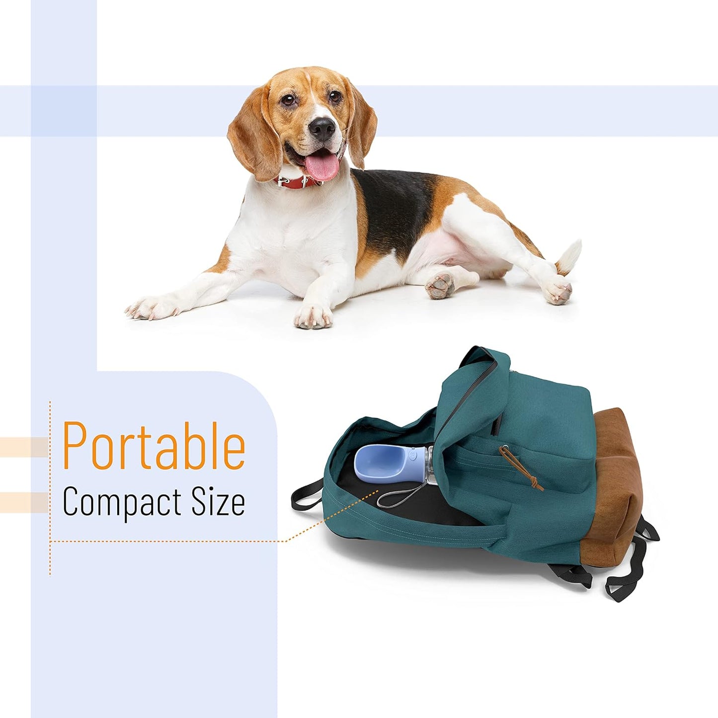 Mr. Pen Portable Dog Water Bottle - 19oz, Blue, Travel & Dispenser for