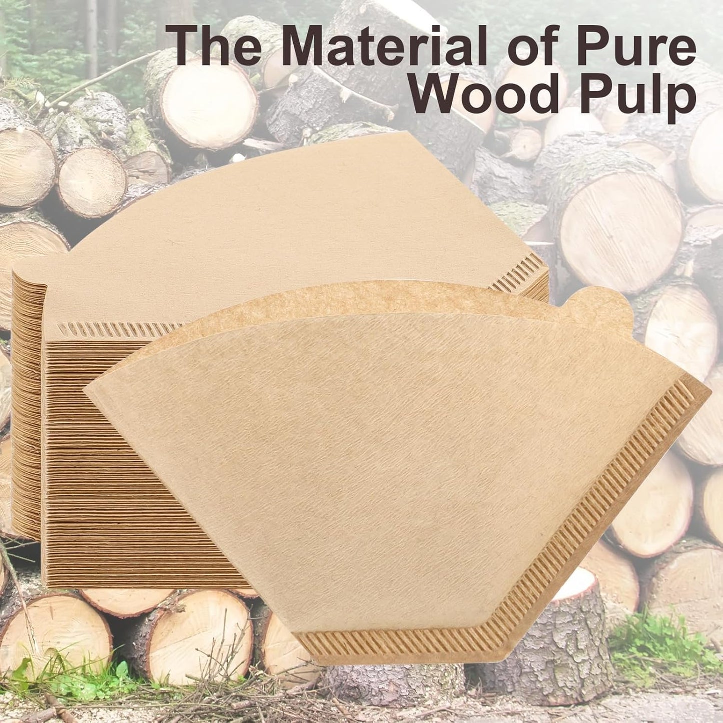 200 Count Coffee Filter #2, 2 Coffee Filters Cone Unbleached Disposabl