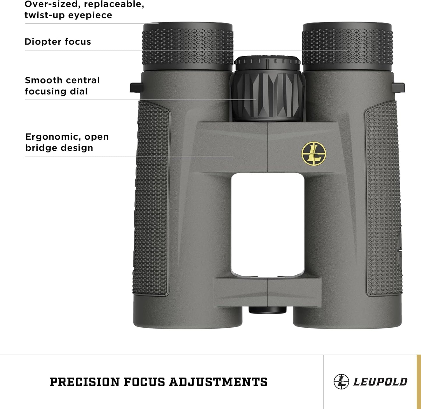 Leupold BX-4 Pro Guide HD Binoculars, 10x42mm, Shadow Gray (172666)