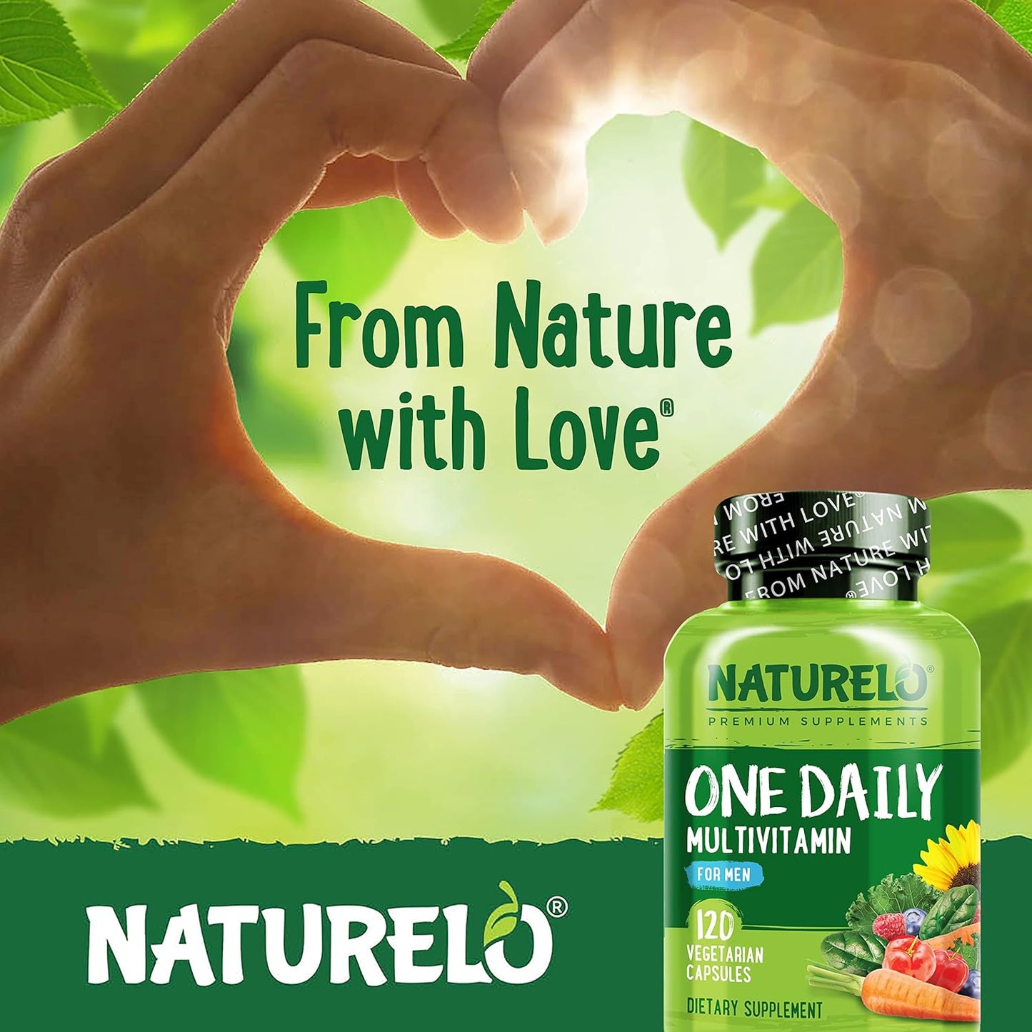 NATURELO Mens Multivitamins - One Daily Multivitamin for Men with Vita