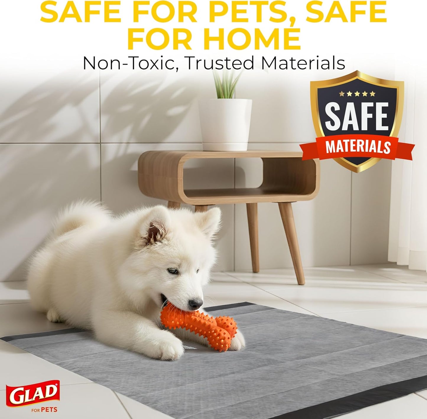 Glad for Pets Black Charcoal Puppy Pads - Super Absorbent Disposable D