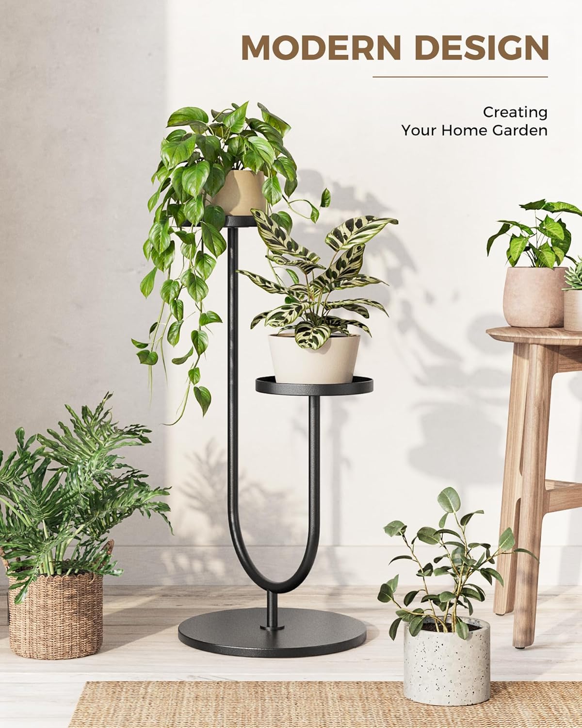 Bamworld Outdoor Plant Stand Metal Plant Stand Indoor Corner Plant Sta
