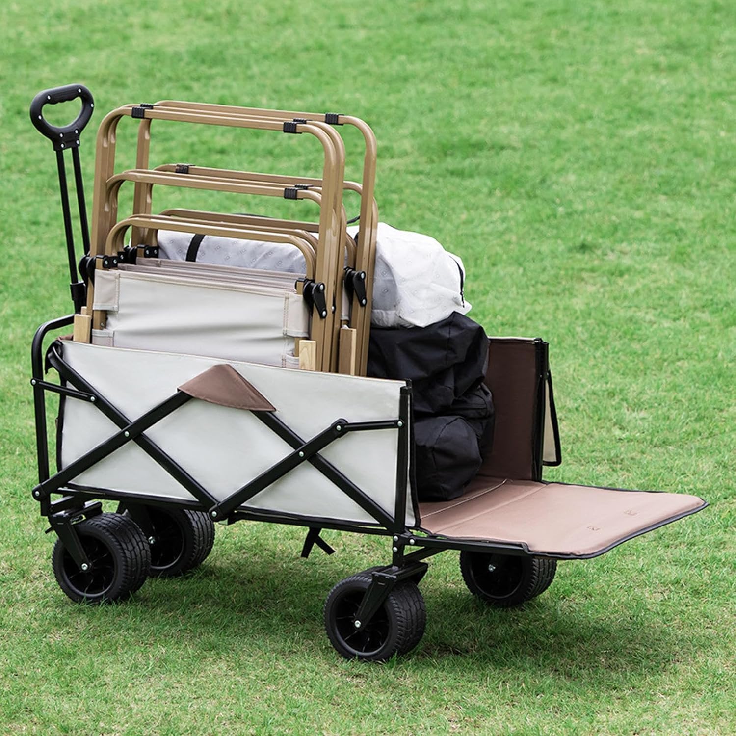Folding Festival Cart on Wheels, Heavy-Duty 250kg Capacity, Expandable