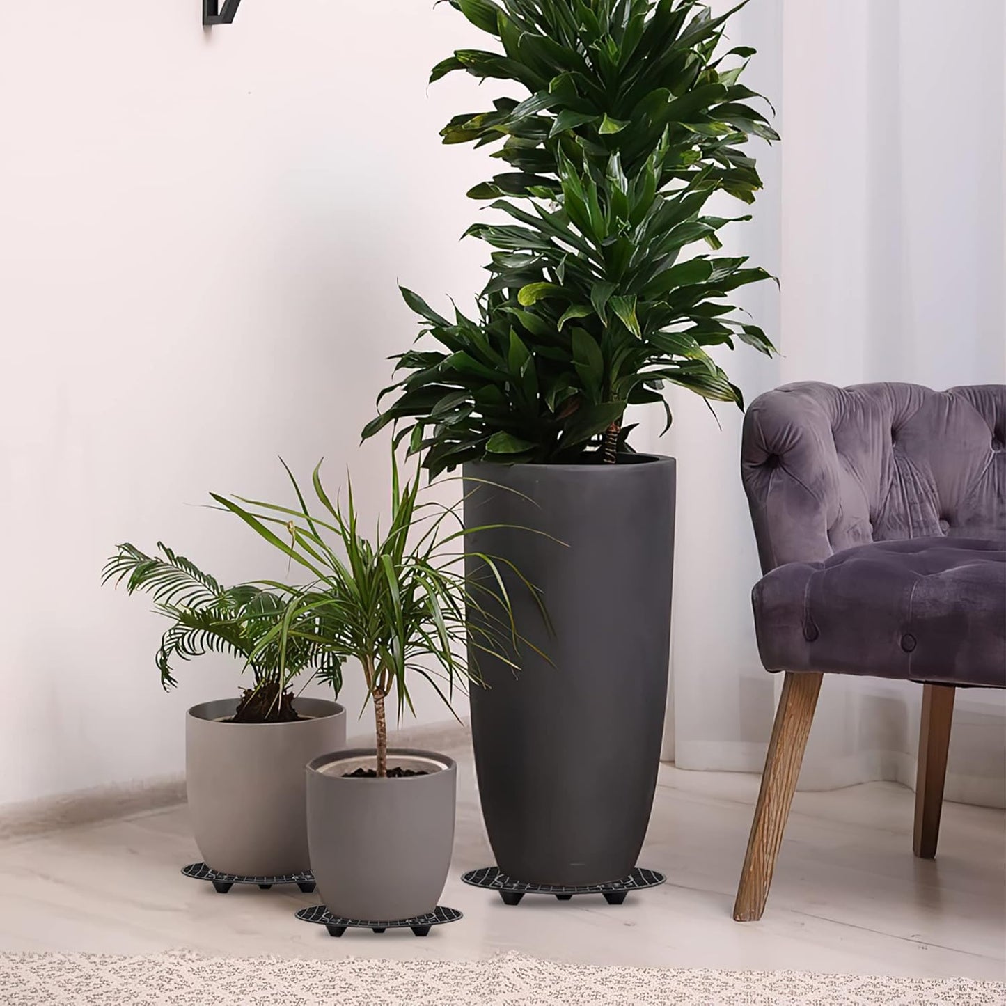 8Pcs Plant Stand Indoor Outdoor, Plant Level Pot Elevator- 2 Size Plan
