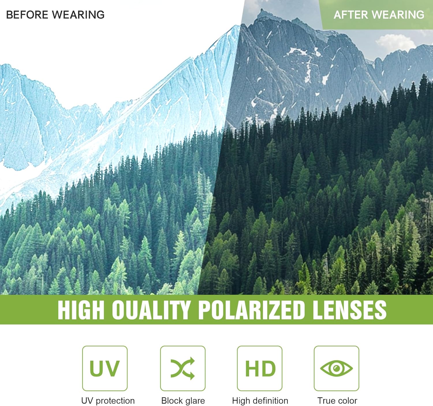3 Pack Polarized Sports Sunglasses for Men, Mens Sunglasses Wrap Aroun