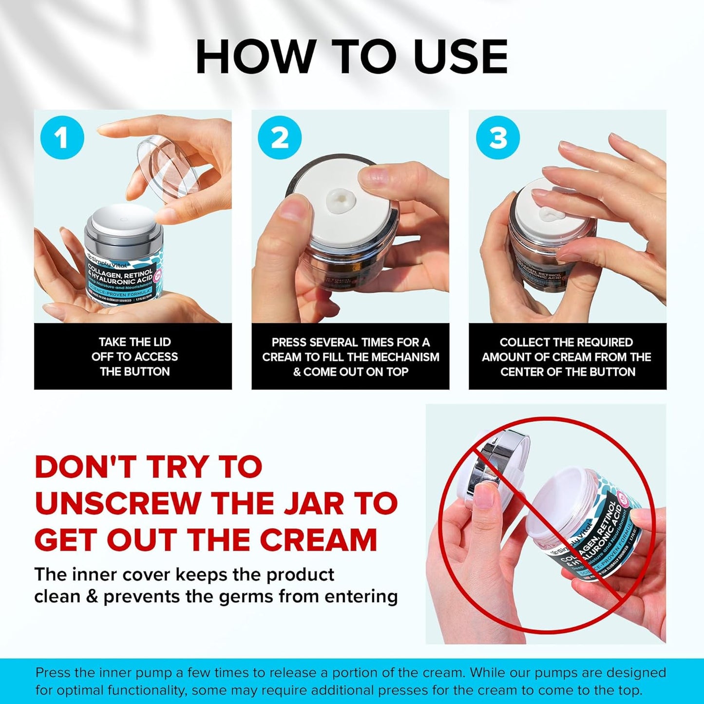 Anti-Aging Face Moisturizer with Retinol, Collagen & Hyaluronic Acid -